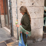 Poncho bicolor Menta