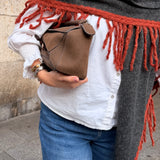 Poncho bicolor gris