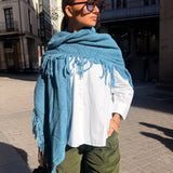 Poncho Sevilla azul