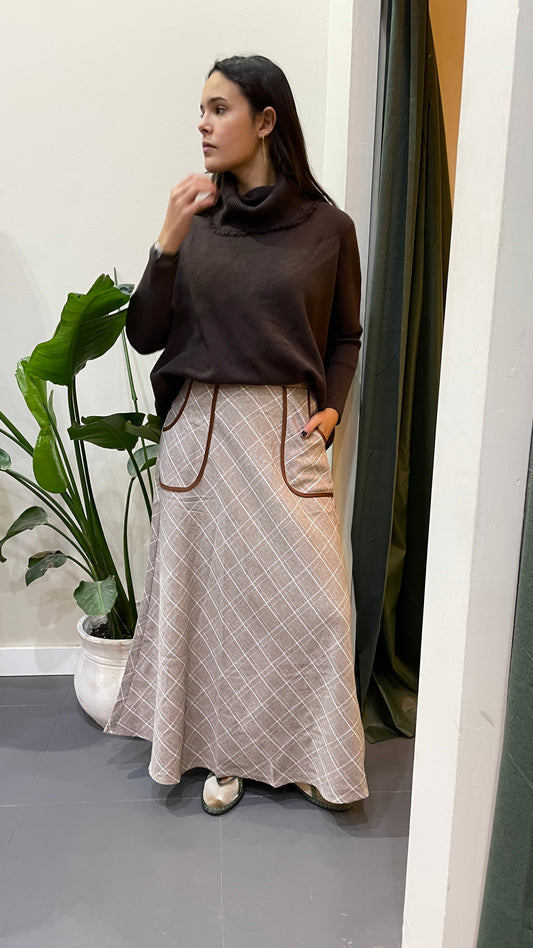 Falda Averdeen Beige