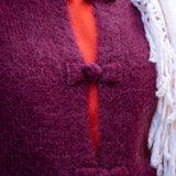Chaleco japo mohair tinto
