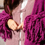 Chaleco japo mohair rosa
