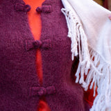 Chaleco japo mohair tinto