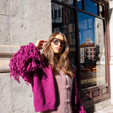 Chaleco japo mohair rosa