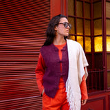 Chaleco japo mohair tinto