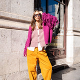Chaleco japo mohair rosa
