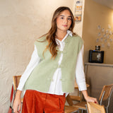 Chaleco japo mohair verde claro